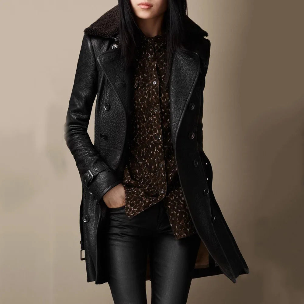 FAUX LEATHER COAT - EcoEase Market