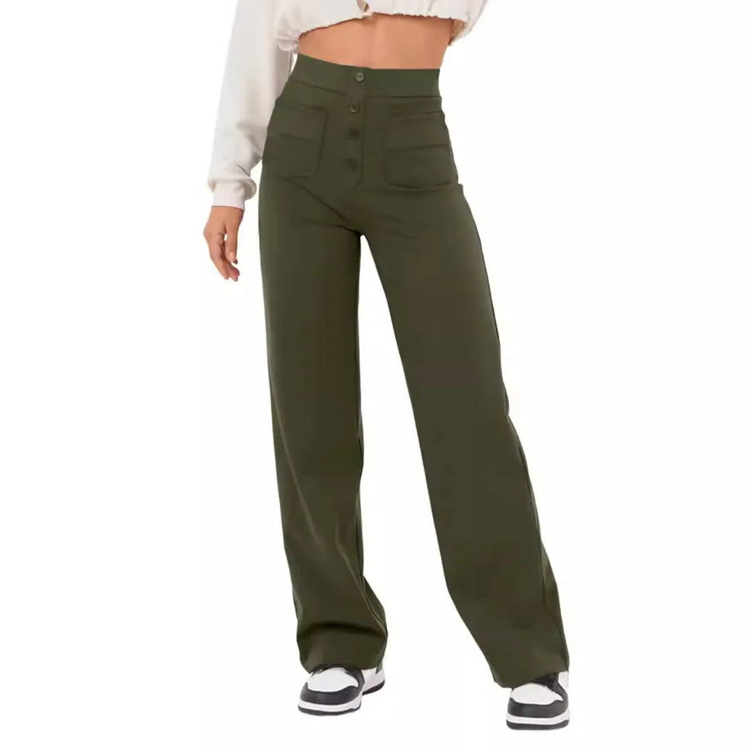 METRO CHIC STRAIGHT-LEG PANTS - EcoEase Market