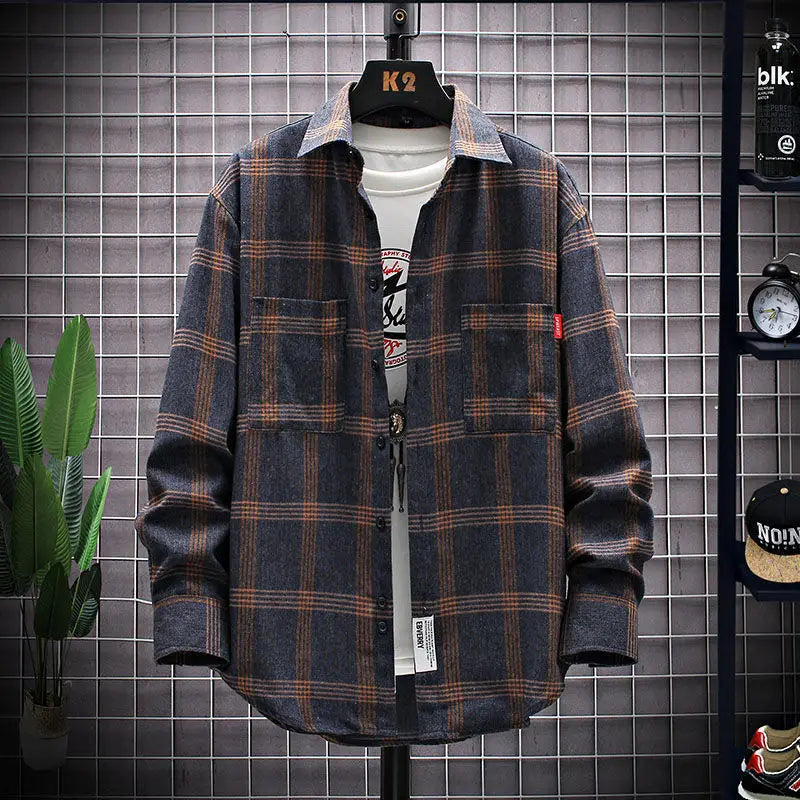 KOREAN STREET PLAID SHIRT - EcoEase Market