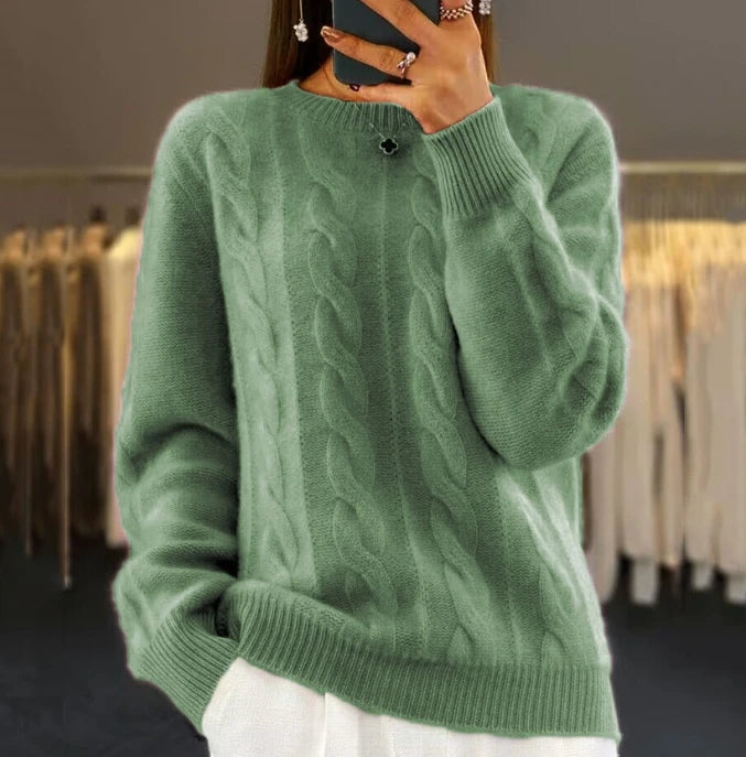 VINTAGE TWIST-KNIT PULLOVER - EcoEase Market