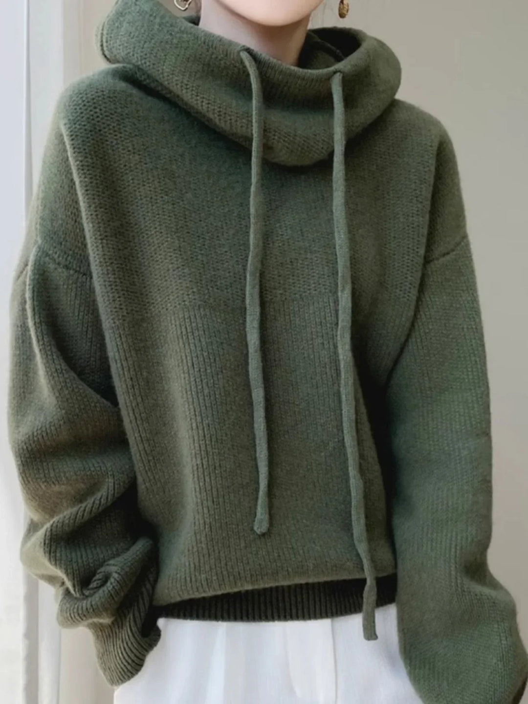 THICKENED HOODED CASHMERE TOP - EcoEase Market