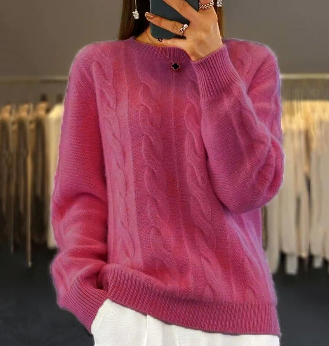 VINTAGE TWIST-KNIT PULLOVER - EcoEase Market