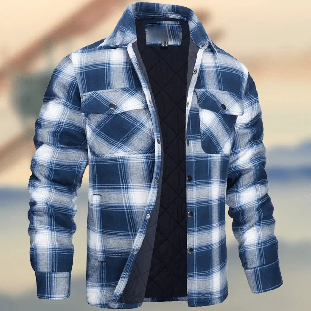 PLAID THICK SHIRT JACKET - EcoEase Market