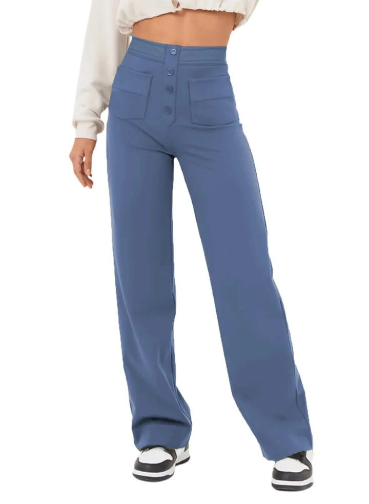 METRO CHIC STRAIGHT-LEG PANTS - EcoEase Market