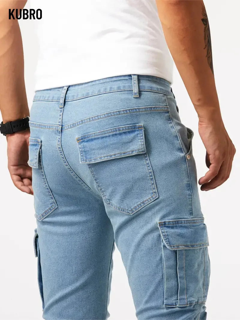 DENIM CARGO PANTS - EcoEase Market