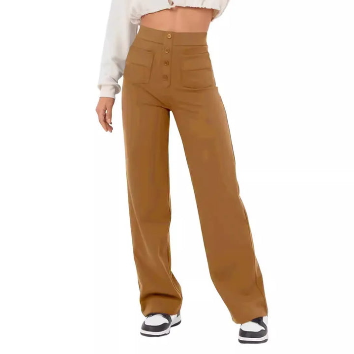 METRO CHIC STRAIGHT-LEG PANTS - EcoEase Market