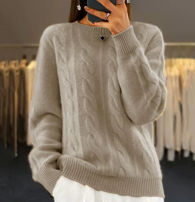 VINTAGE TWIST-KNIT PULLOVER - EcoEase Market