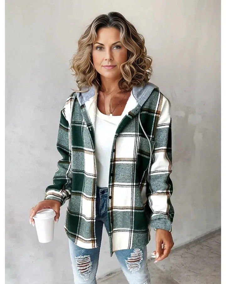 PLAID HOODED JACKET - EcoEase Market