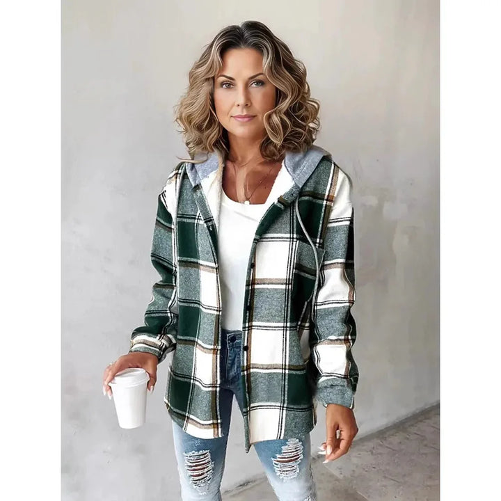 PLAID HOODED JACKET - EcoEase Market