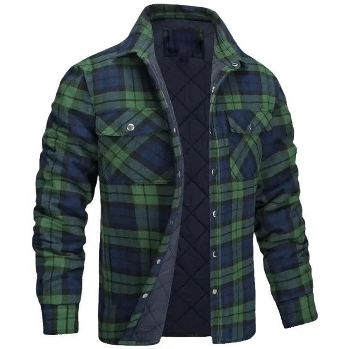 PLAID THICK SHIRT JACKET - EcoEase Market