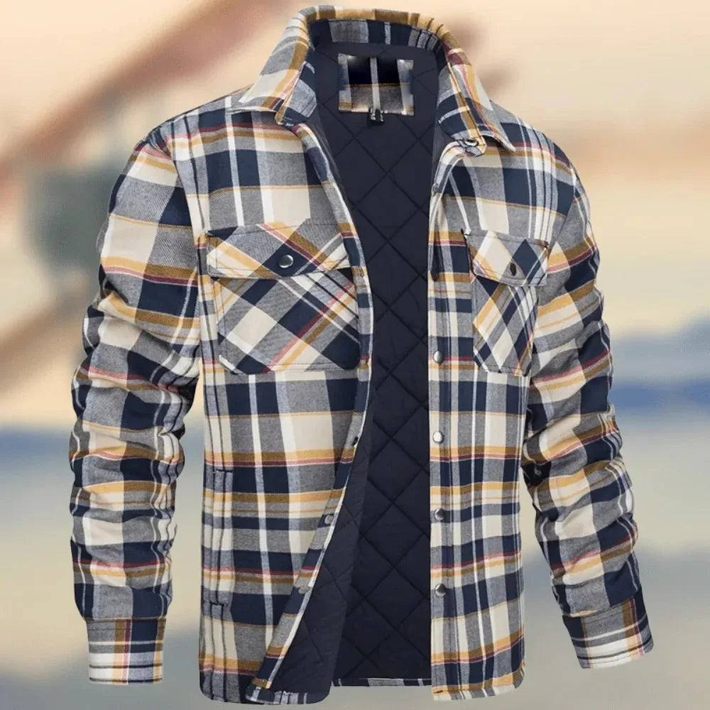 PLAID THICK SHIRT JACKET - EcoEase Market