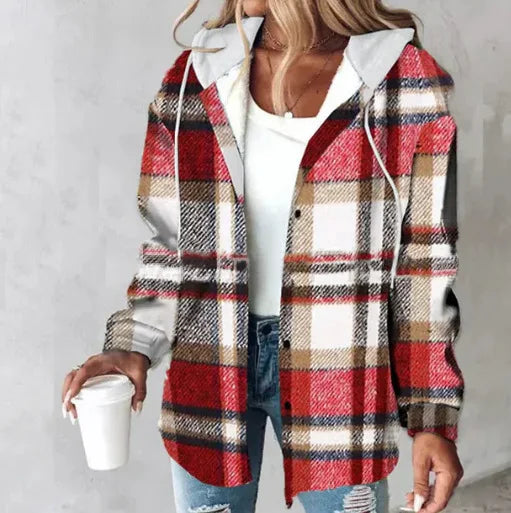 PLAID HOODED JACKET - EcoEase Market