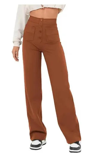 METRO CHIC STRAIGHT-LEG PANTS - EcoEase Market