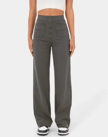 METRO CHIC STRAIGHT-LEG PANTS - EcoEase Market