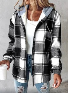 PLAID HOODED JACKET - EcoEase Market