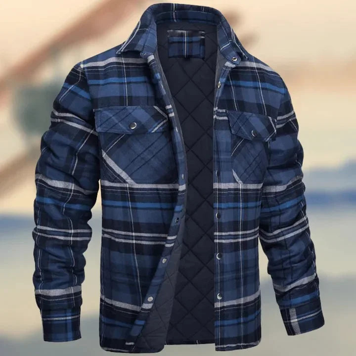 PLAID THICK SHIRT JACKET - EcoEase Market