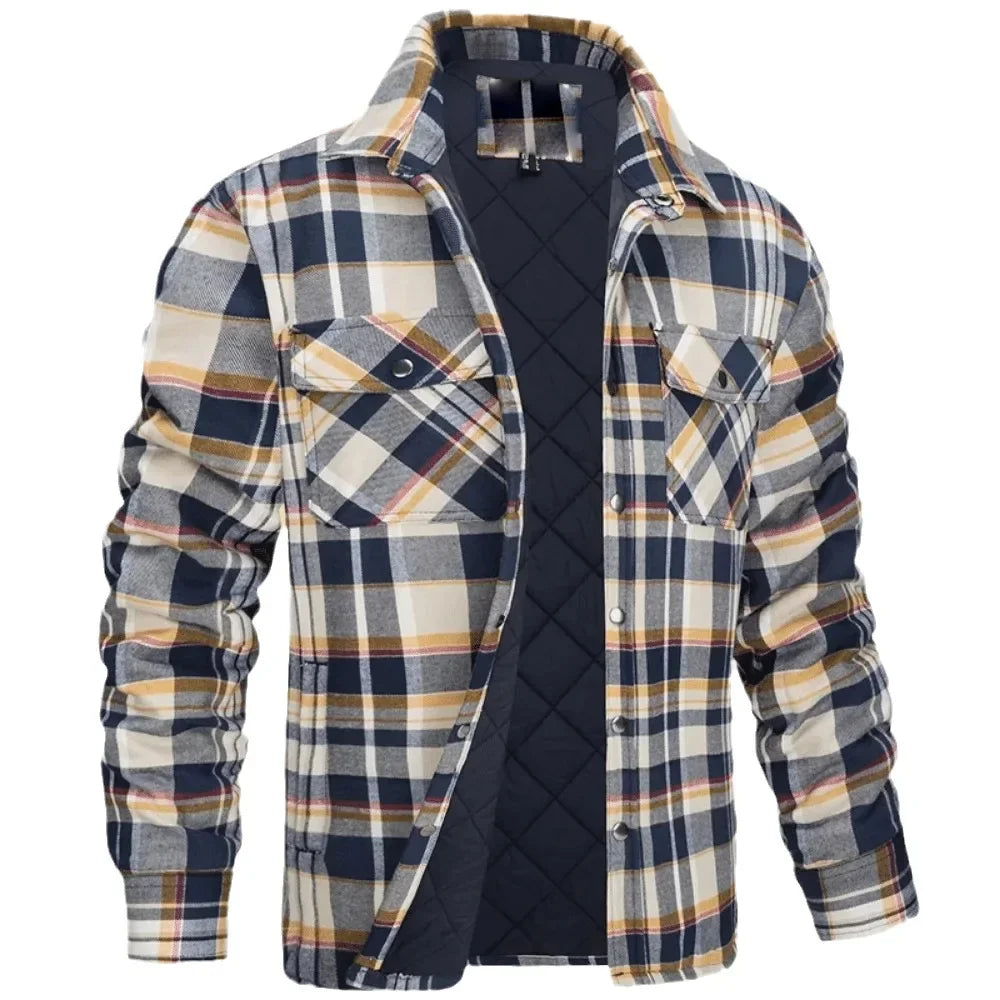 PLAID THICK SHIRT JACKET - EcoEase Market