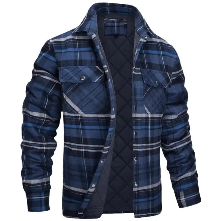 PLAID THICK SHIRT JACKET - EcoEase Market