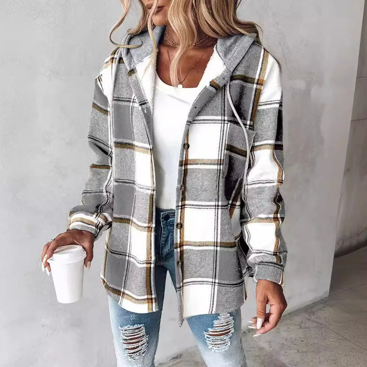 PLAID HOODED JACKET - EcoEase Market