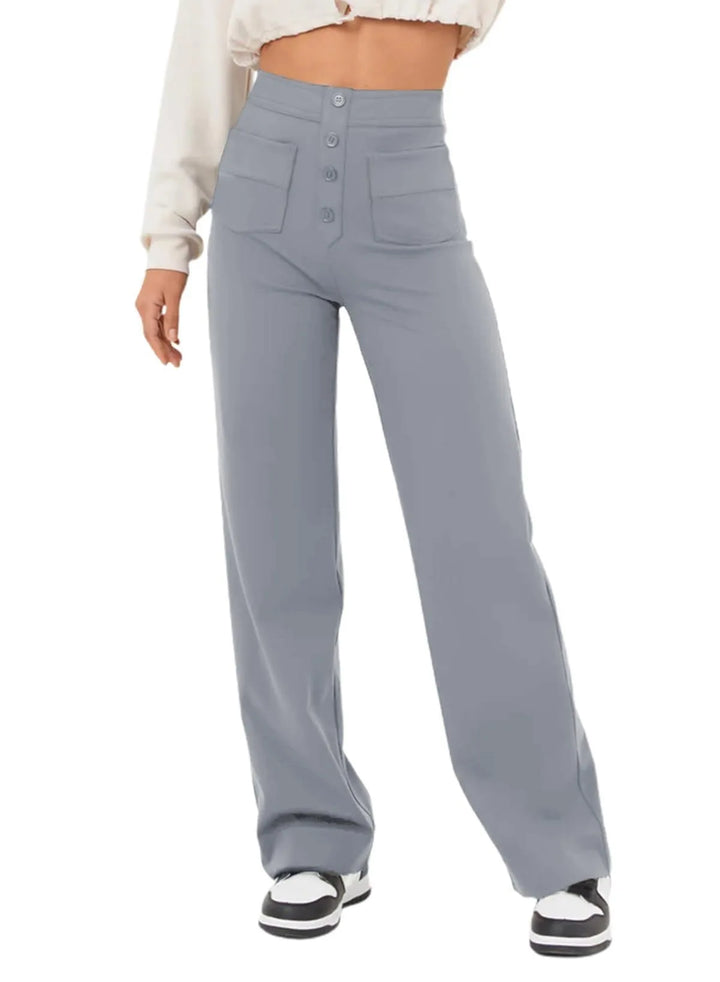 METRO CHIC STRAIGHT-LEG PANTS - EcoEase Market