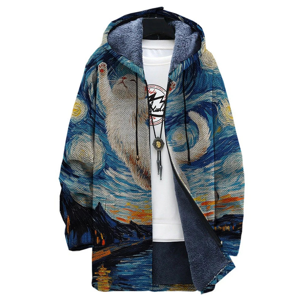 GRAPHIC KNITTED SWEATER CARDIGAN - EcoEase Market