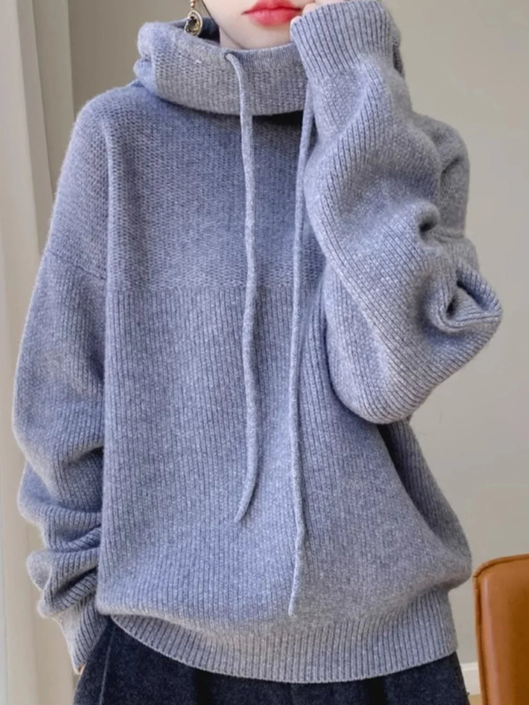 THICKENED HOODED CASHMERE TOP - EcoEase Market