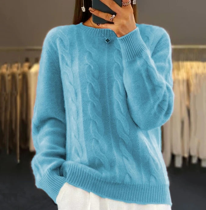 VINTAGE TWIST-KNIT PULLOVER - EcoEase Market