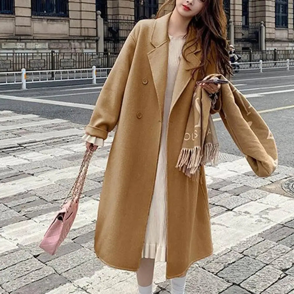 LAPEL WOOLEN COAT - EcoEase Market