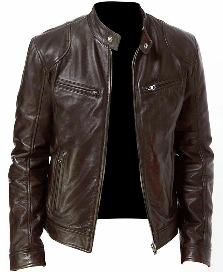 VINTAGE-LEATHER JACKET - EcoEase Market