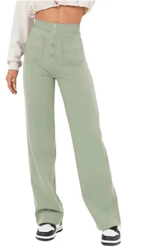 METRO CHIC STRAIGHT-LEG PANTS - EcoEase Market