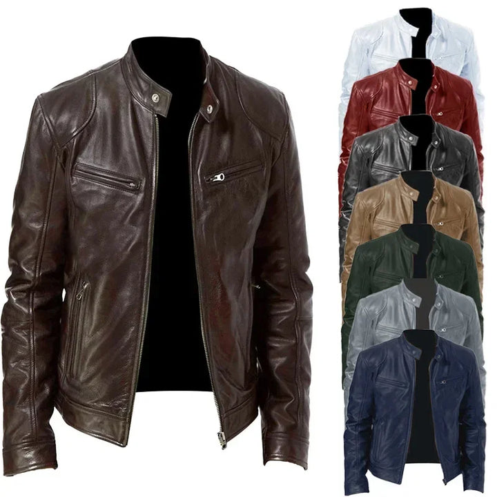 VINTAGE-LEATHER JACKET - EcoEase Market