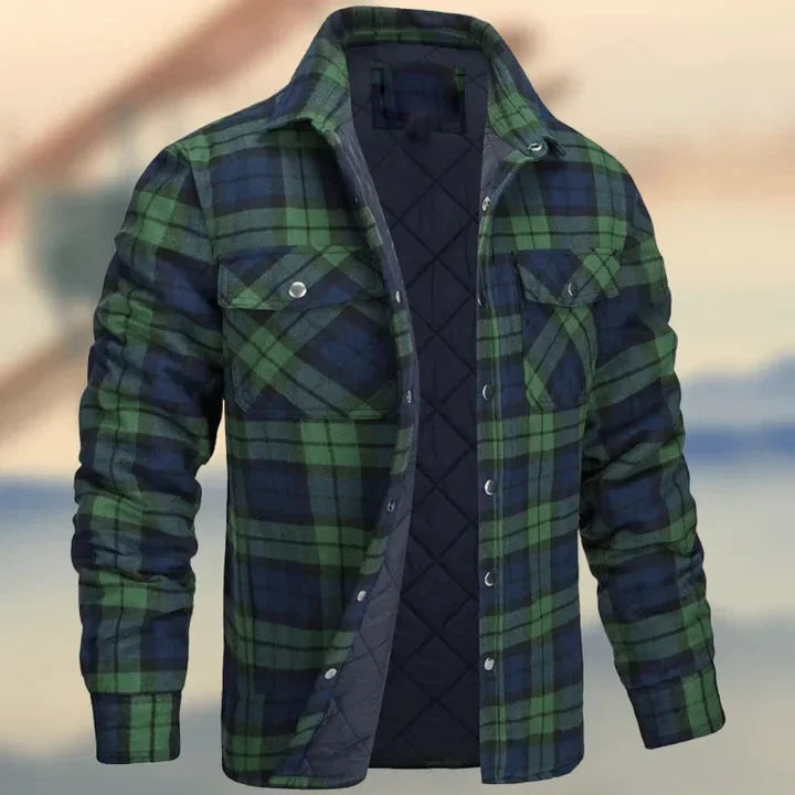 PLAID THICK SHIRT JACKET - EcoEase Market