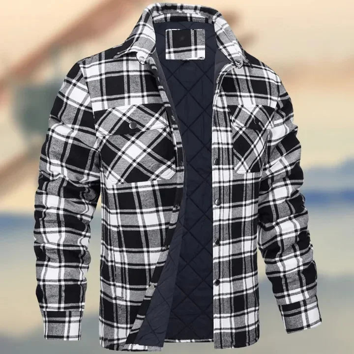 PLAID THICK SHIRT JACKET - EcoEase Market