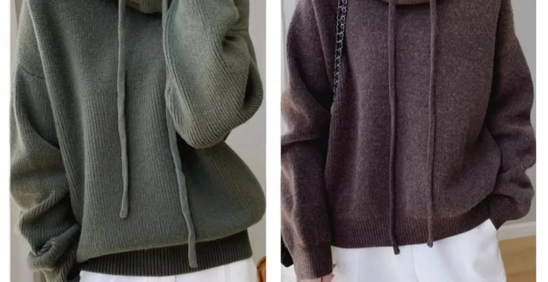 THICKENED HOODED CASHMERE TOP - EcoEase Market