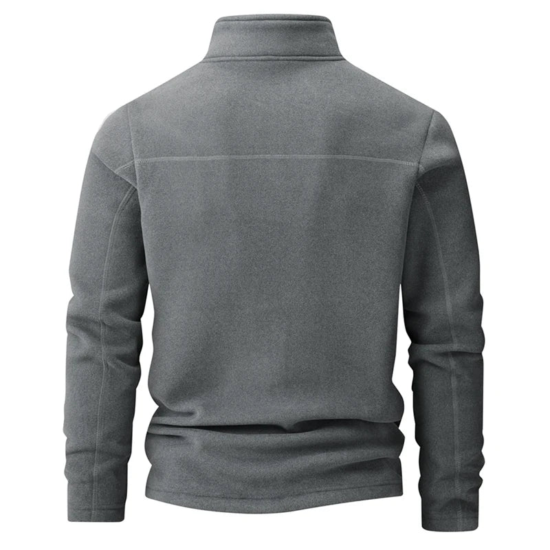 VELVET FLEECE HIGH-COLLAR SWEATER - EcoEase Market