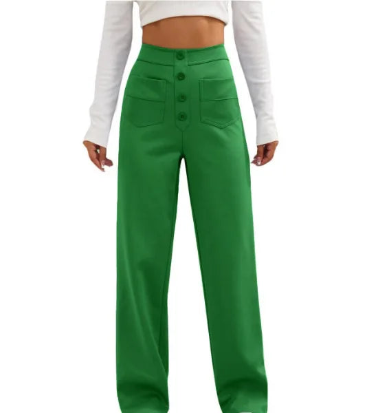 METRO CHIC STRAIGHT-LEG PANTS - EcoEase Market