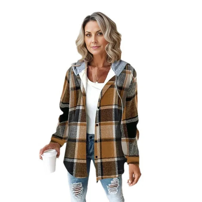 PLAID HOODED JACKET - EcoEase Market