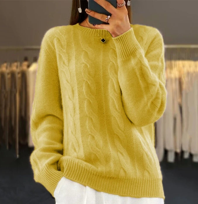 VINTAGE TWIST-KNIT PULLOVER - EcoEase Market