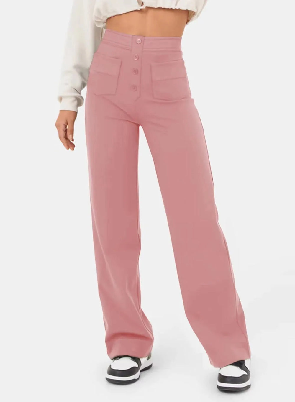 METRO CHIC STRAIGHT-LEG PANTS - EcoEase Market